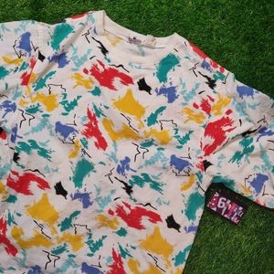 Vintage 90s paint print tee